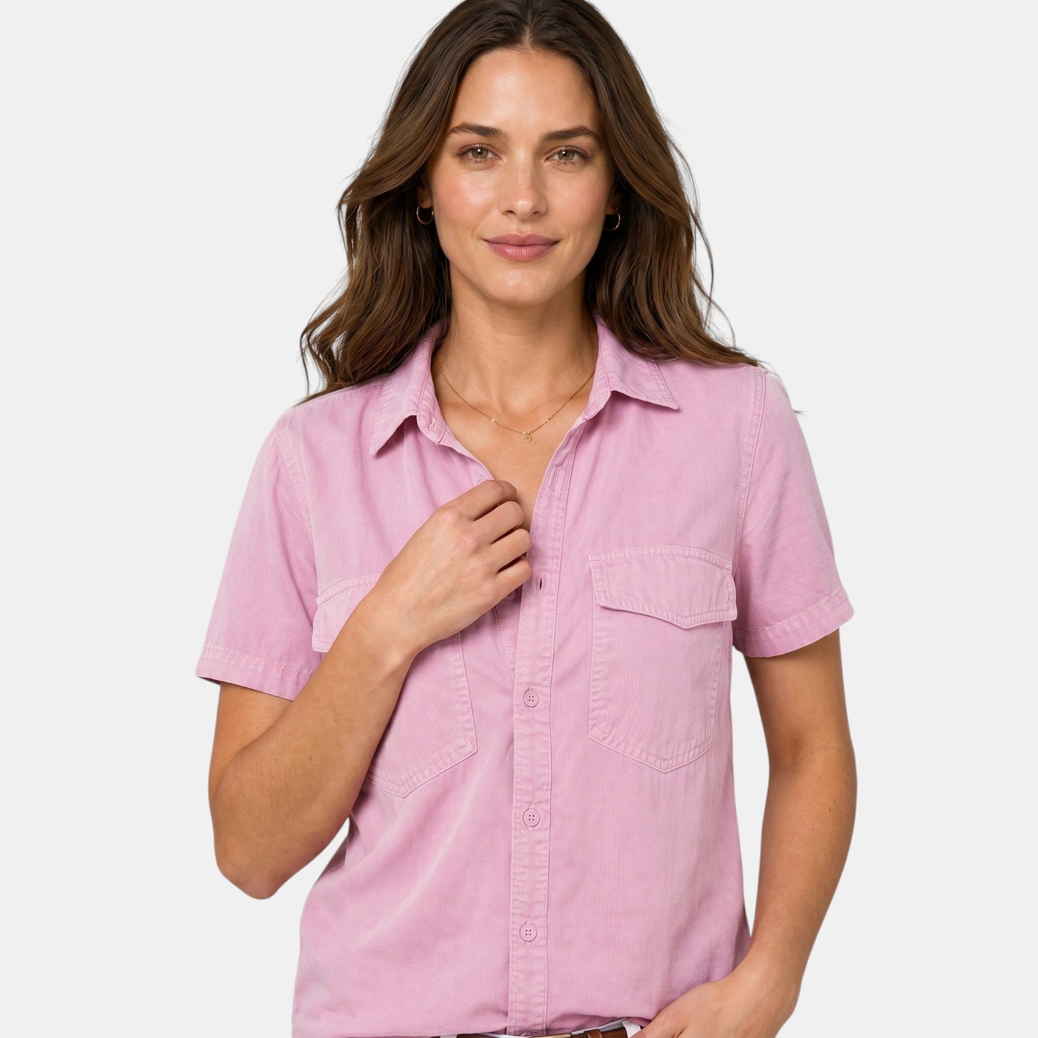 Armaxio | Women's Tailored Short Sleeve Blouse