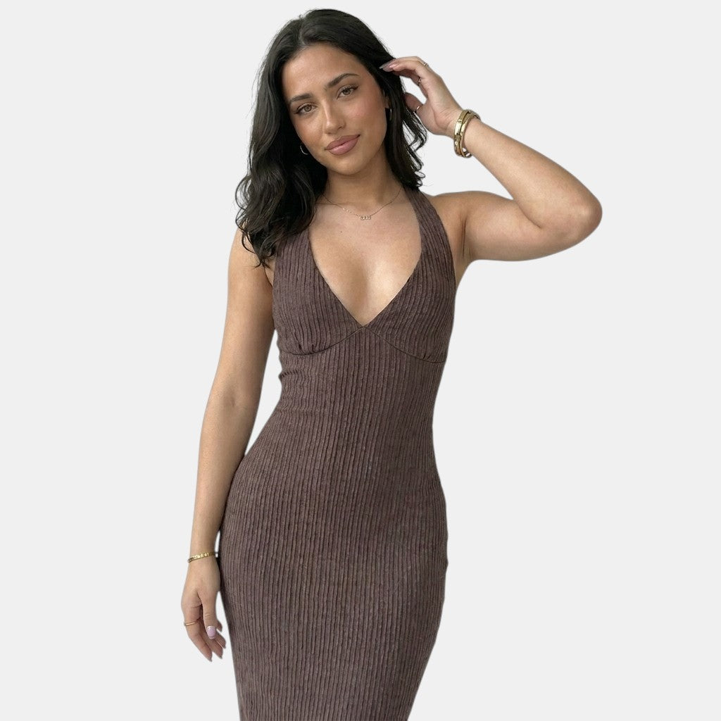 Armaxio | Women's Textured Backless Maxi Dress