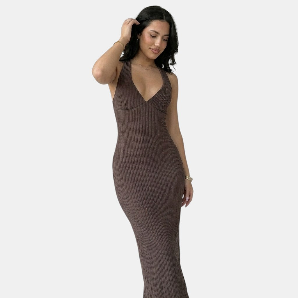 Armaxio | Women's Textured Backless Maxi Dress