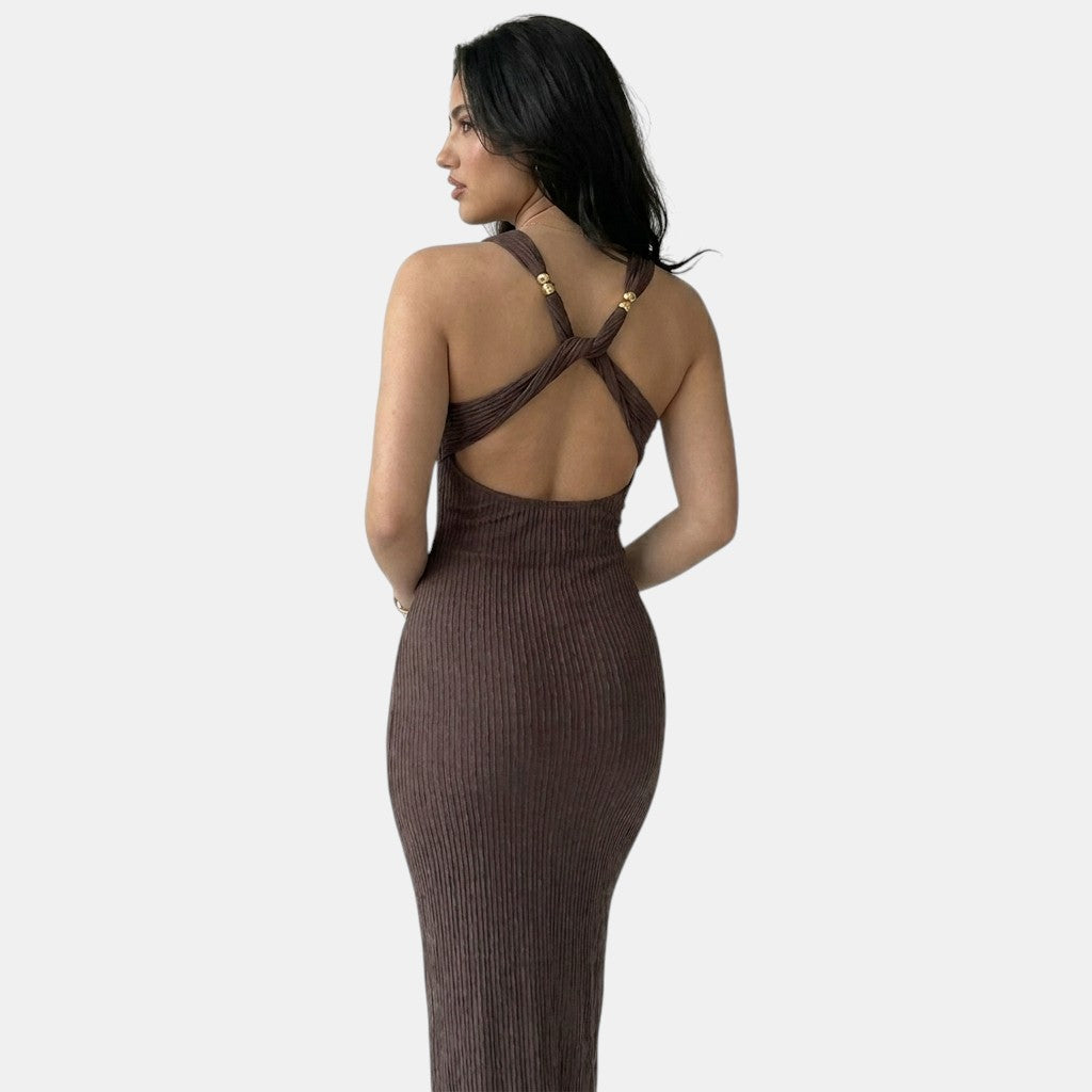 Armaxio | Women's Textured Backless Maxi Dress