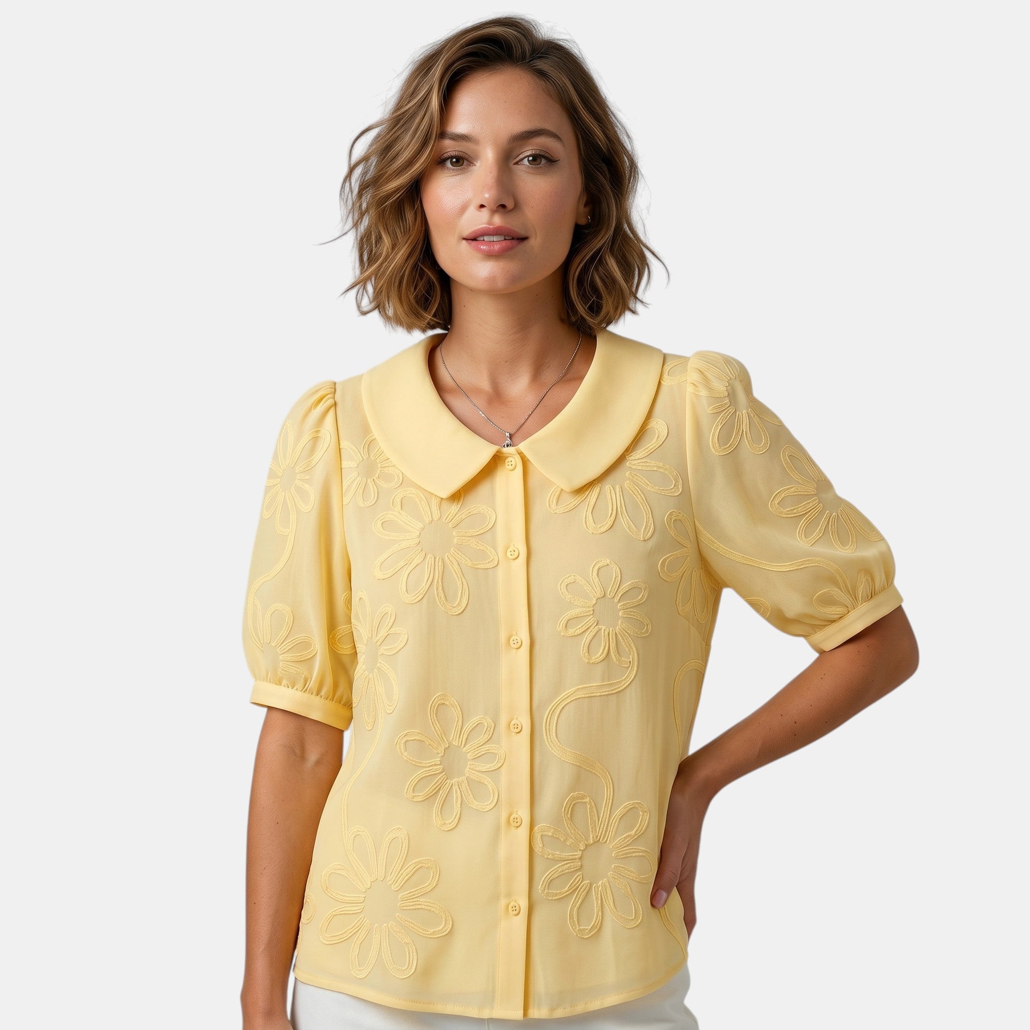 Armaxio | Women's V Neck Floral Top