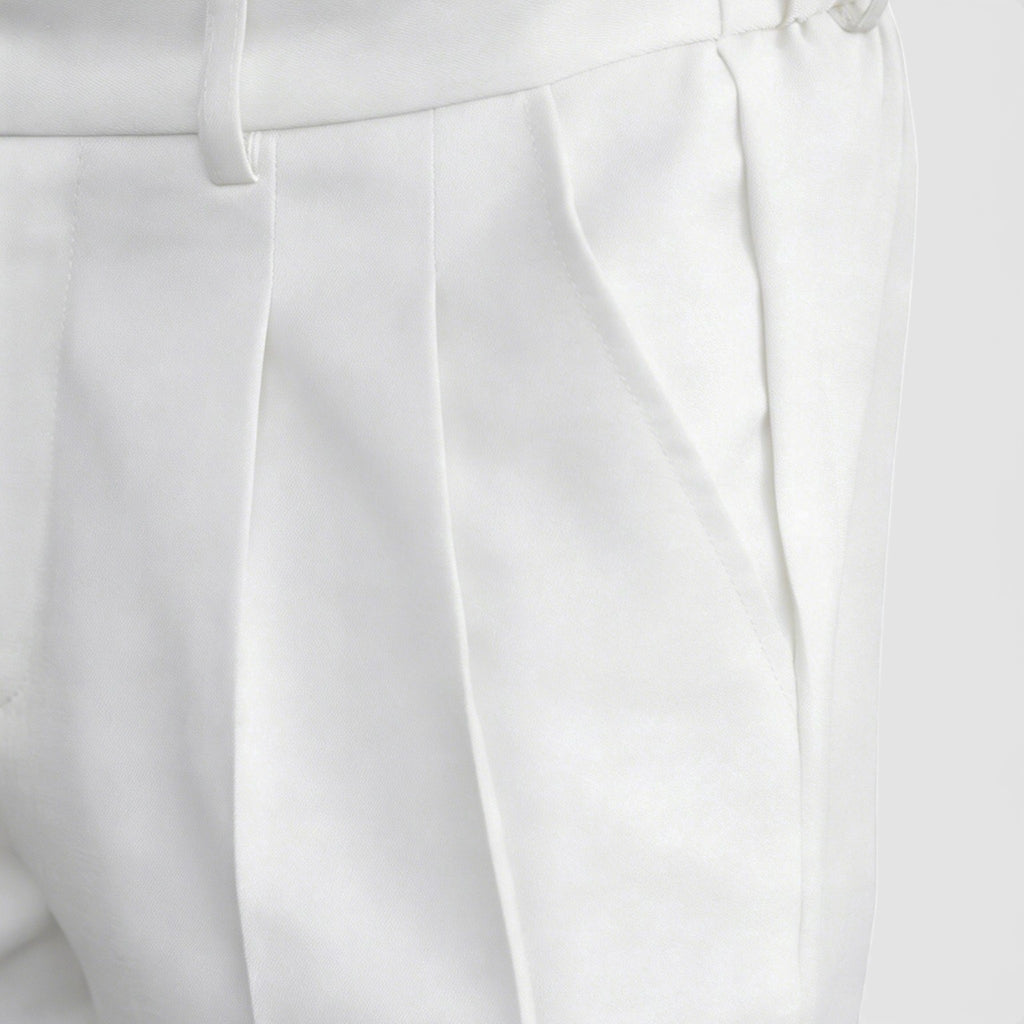 Armaxio | Men’s Double Pleated Casual Trousers Regular Fit Business Pants
