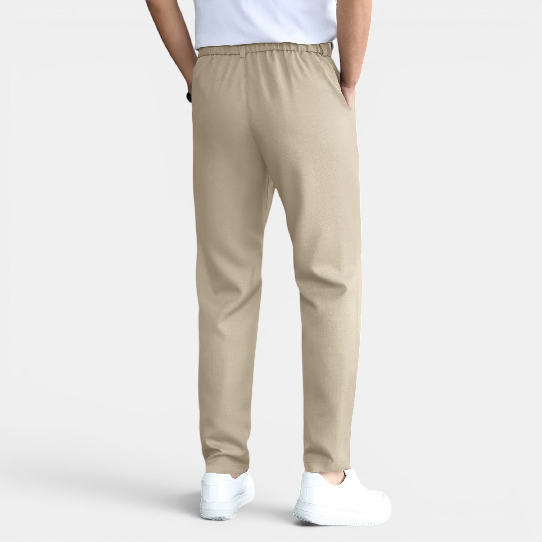 Armaxio | Men’s Double Pleated Casual Trousers Regular Fit Business Pants