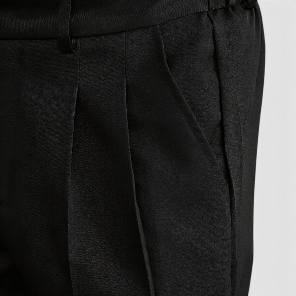 Armaxio | Men’s Double Pleated Casual Trousers Regular Fit Business Pants