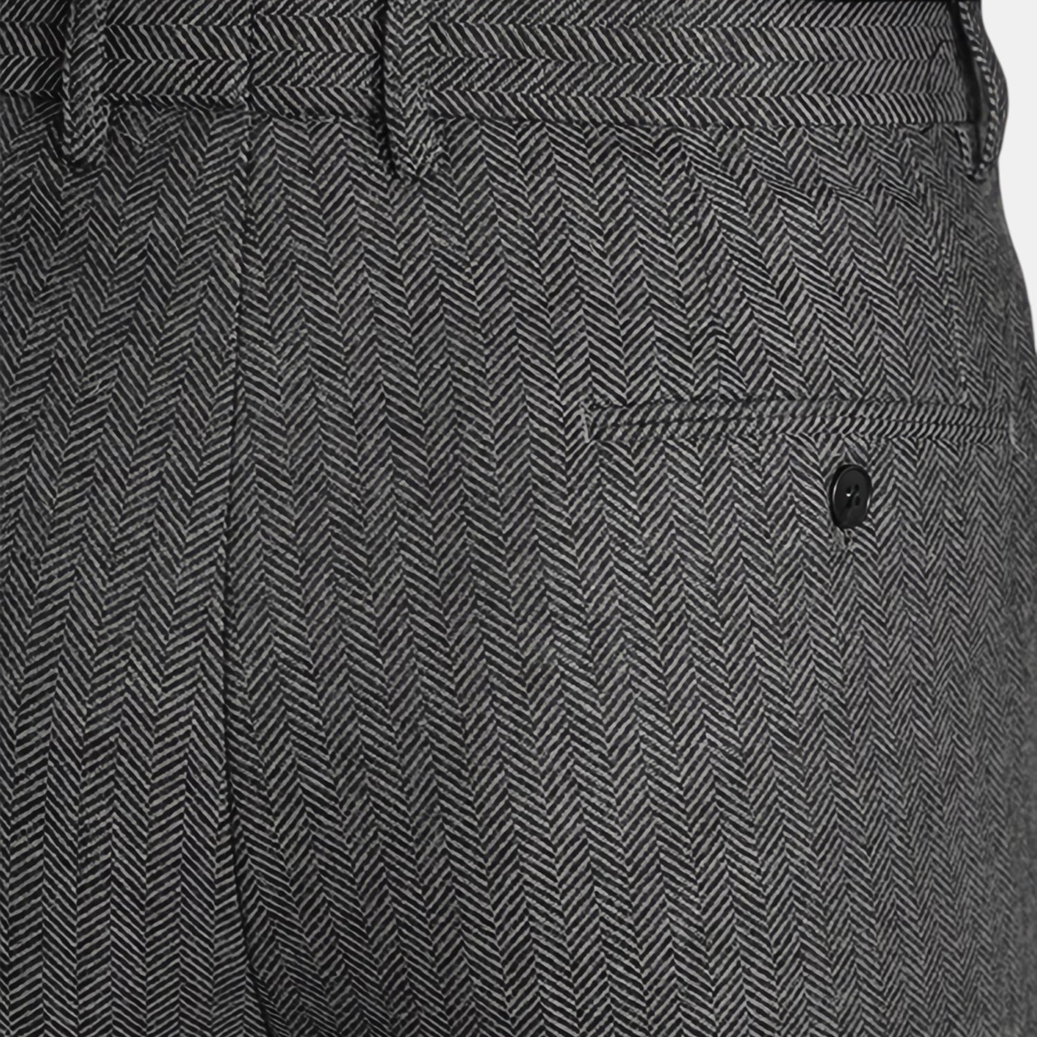 Armaxio | Men’s Herringbone Dress Trousers Slim Fit Vintage Pants