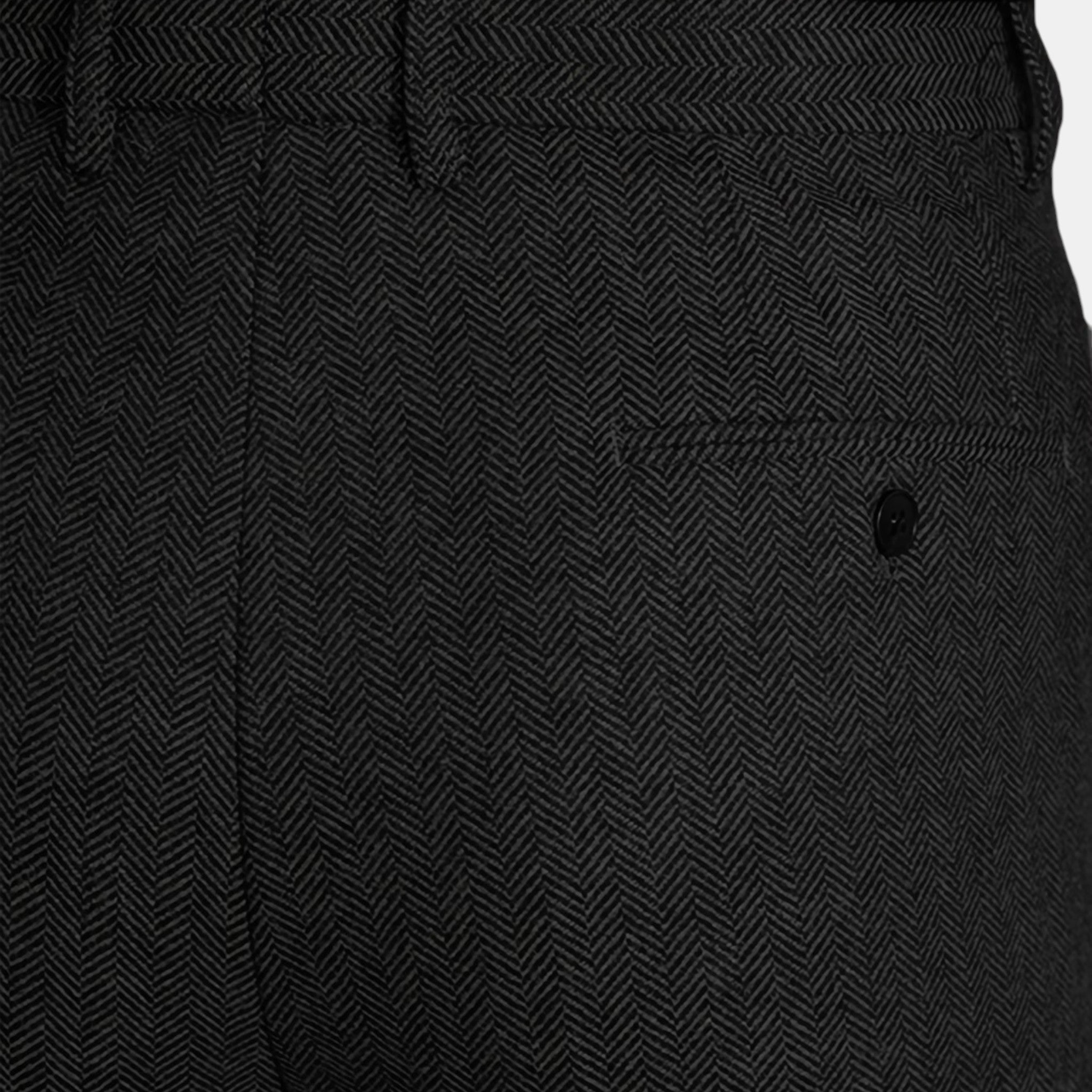 Armaxio | Men’s Herringbone Dress Trousers Slim Fit Vintage Pants