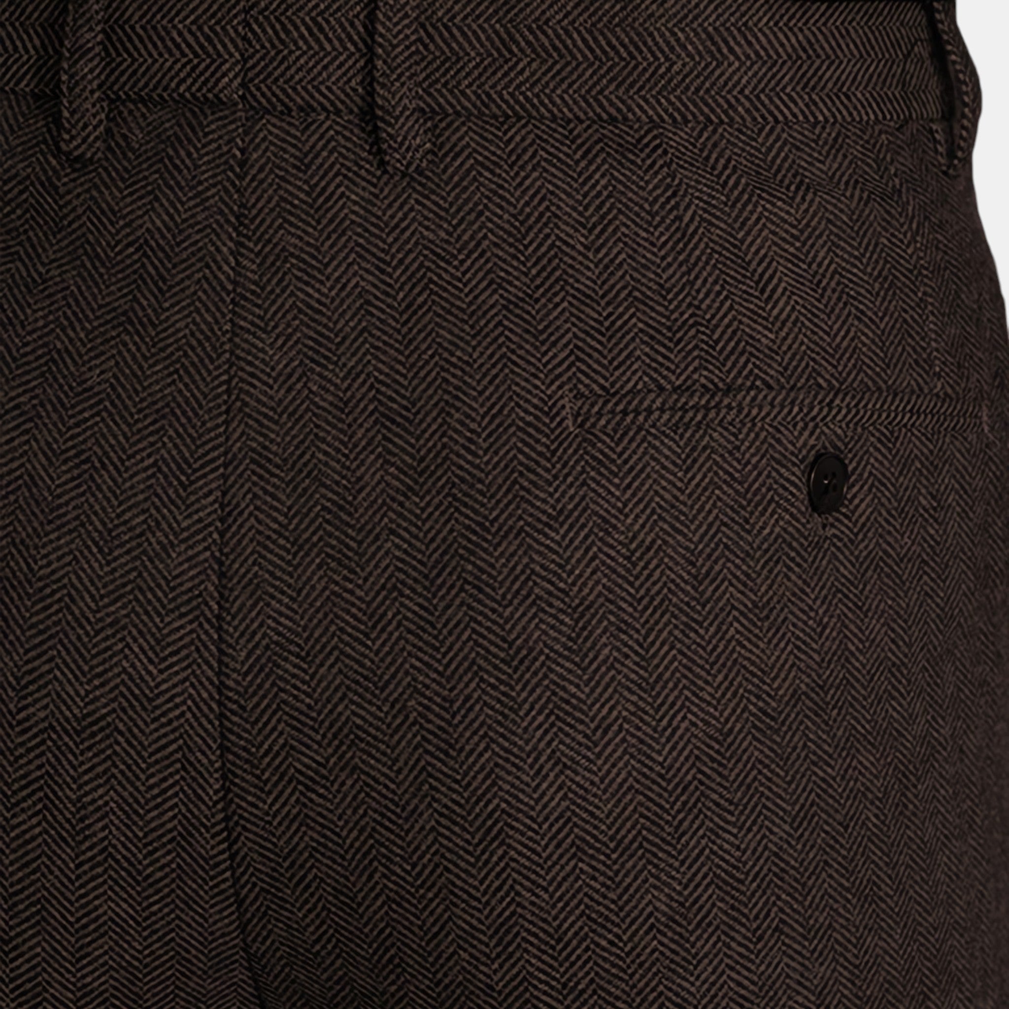 Armaxio | Men’s Herringbone Dress Trousers Slim Fit Vintage Pants