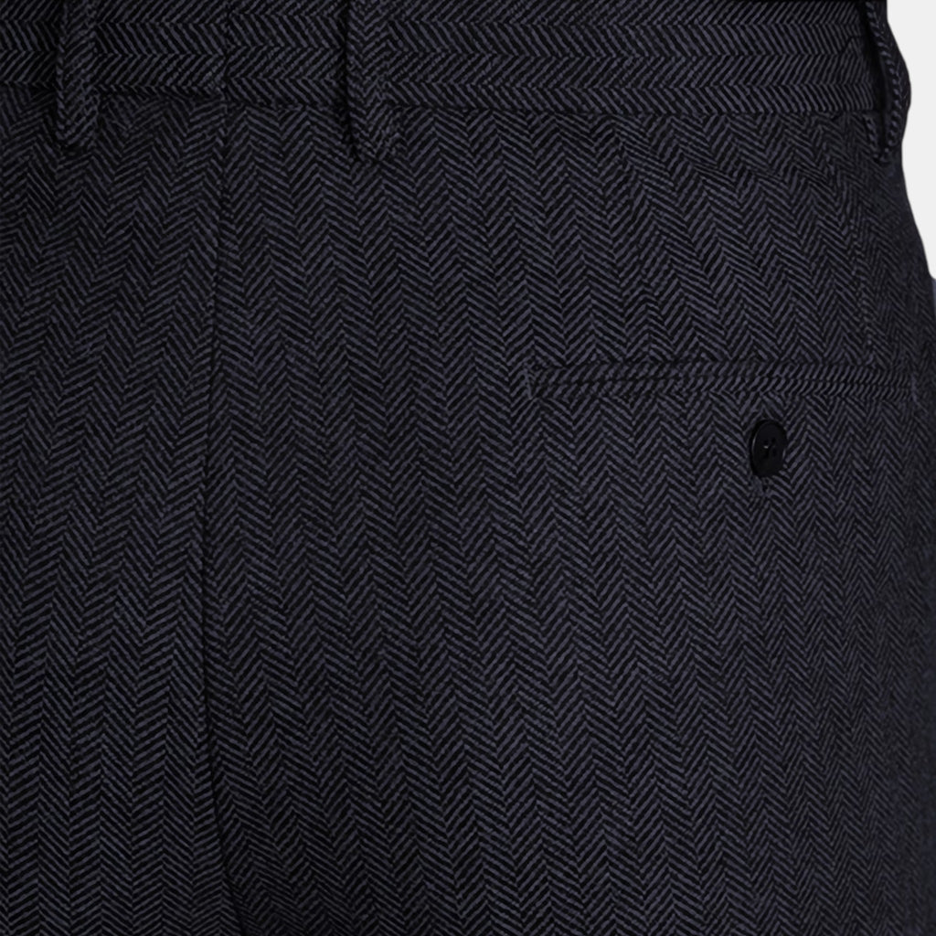 Armaxio | Men’s Herringbone Dress Trousers Slim Fit Vintage Pants