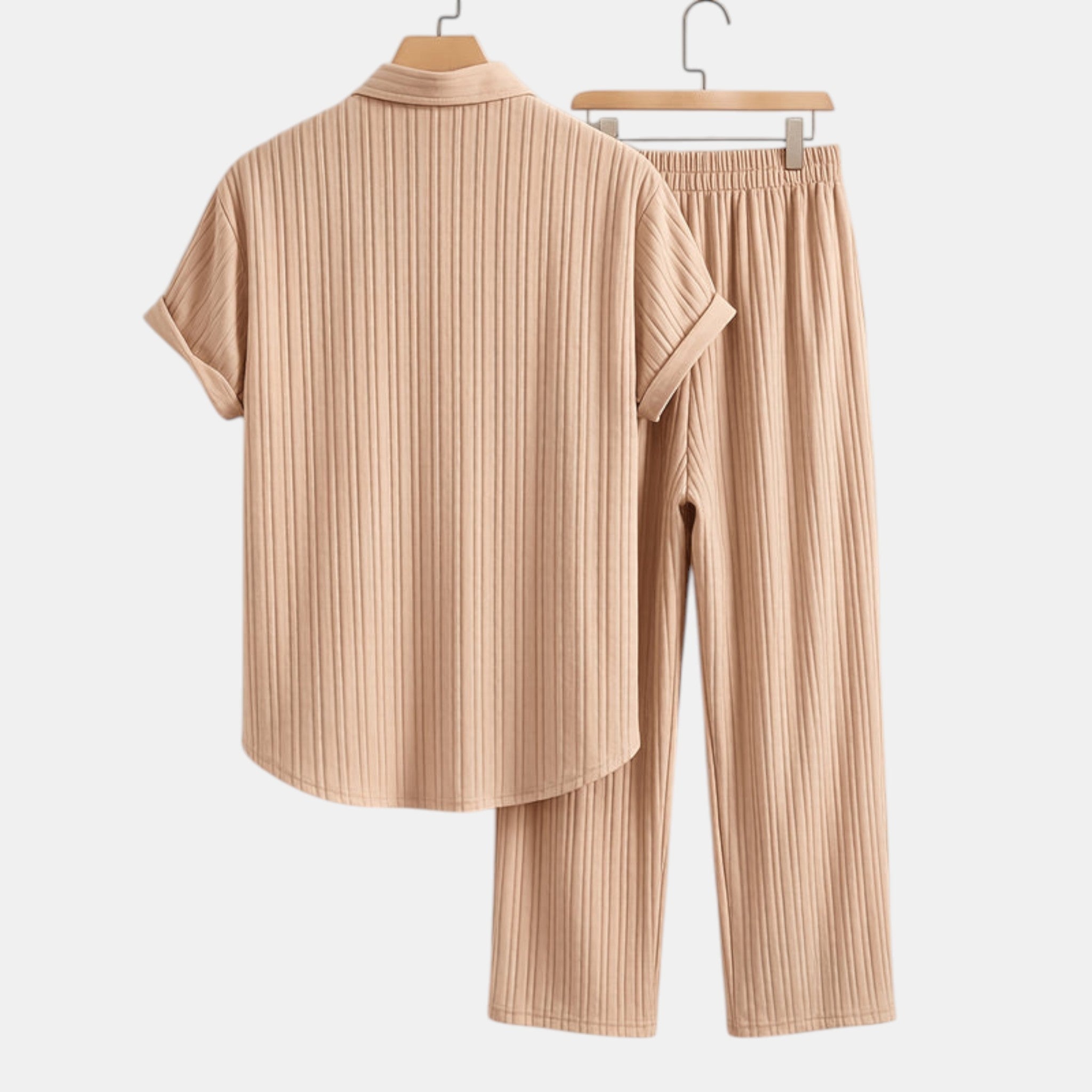 Armaxio | Men’s Striped Shirt and Pants Set Casual Summer 2 Piece