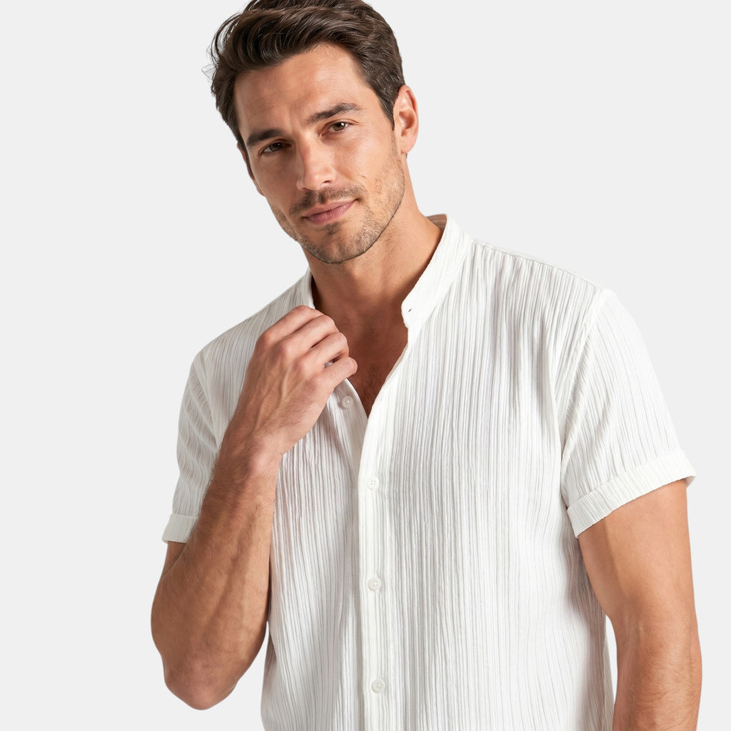 Armaxio | Men’s Striped Shirt and Pants Set Casual Summer 2 Piece