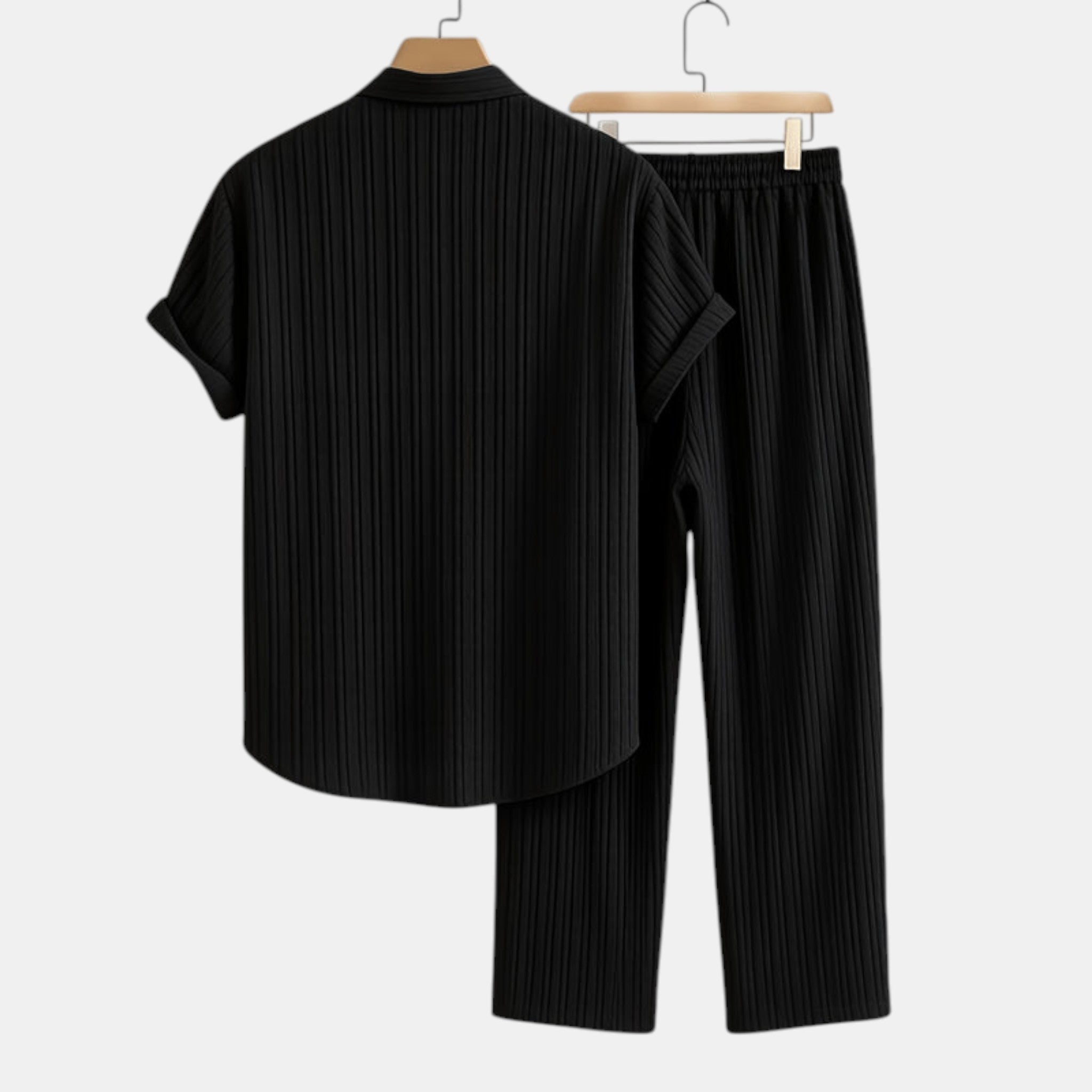 Armaxio | Men’s Striped Shirt and Pants Set Casual Summer 2 Piece