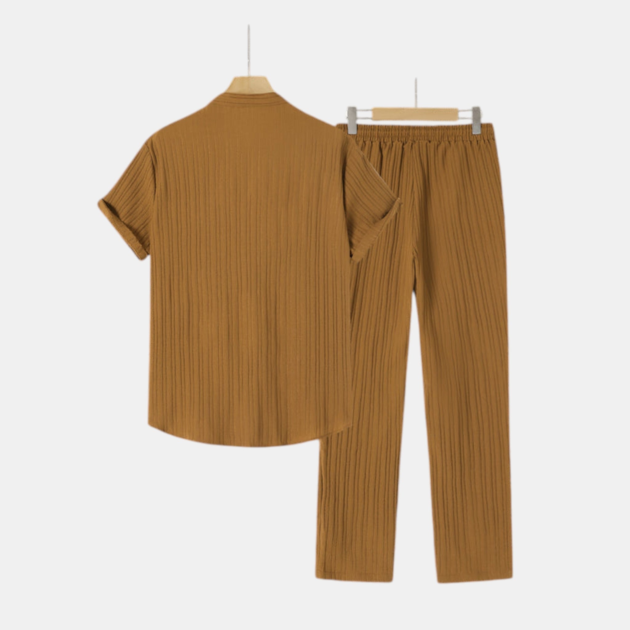 Armaxio | Men’s Striped Shirt and Pants Set Casual Summer 2 Piece
