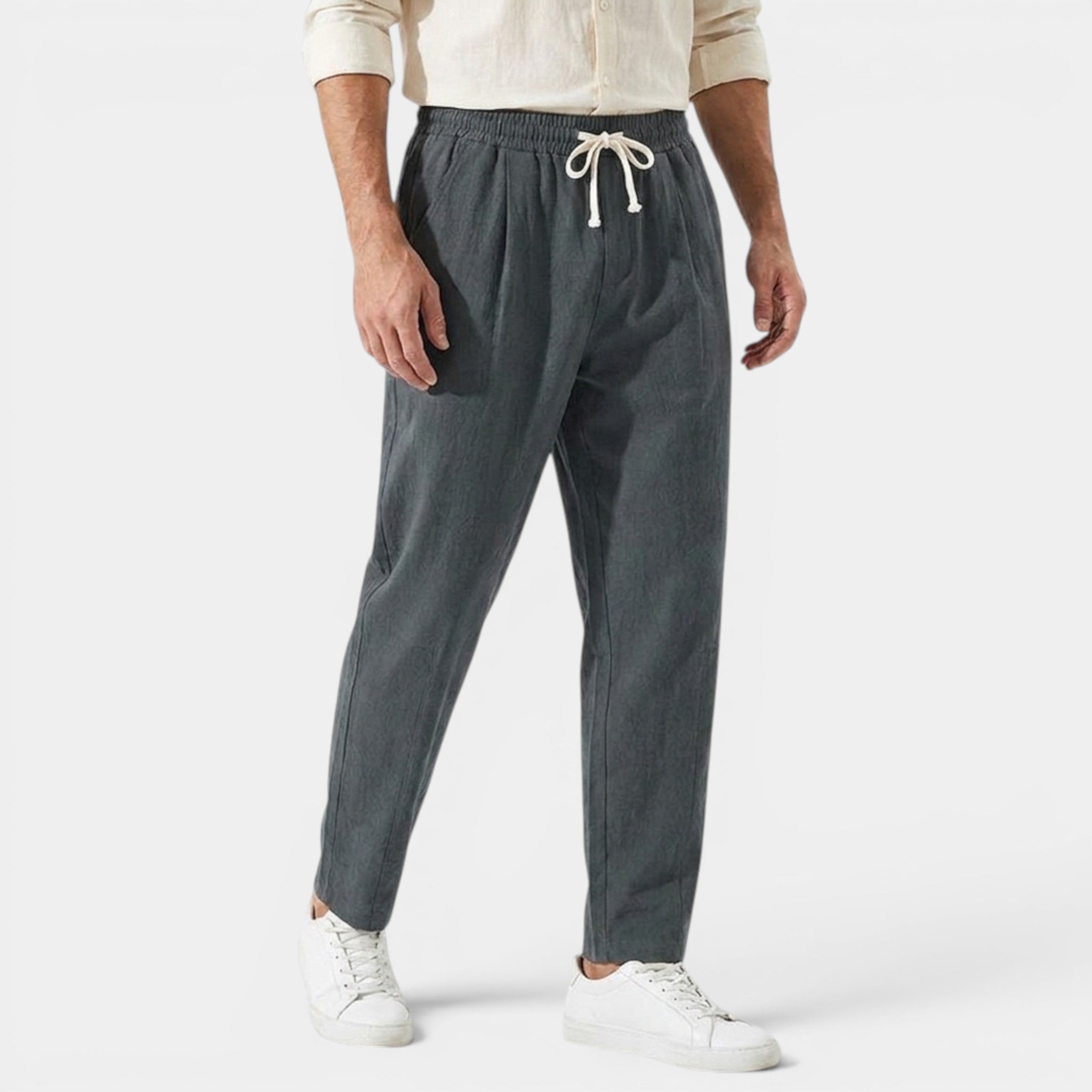 Armaxio | Men’s Casual Pants Cotton Linen Comfort Straight Leg Lightweight