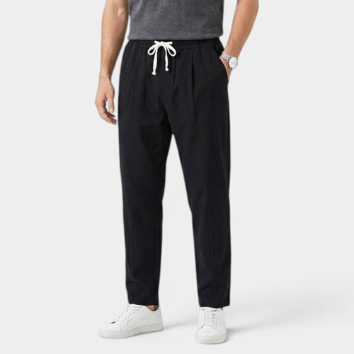 Armaxio | Men’s Casual Pants Cotton Linen Comfort Straight Leg Lightweight