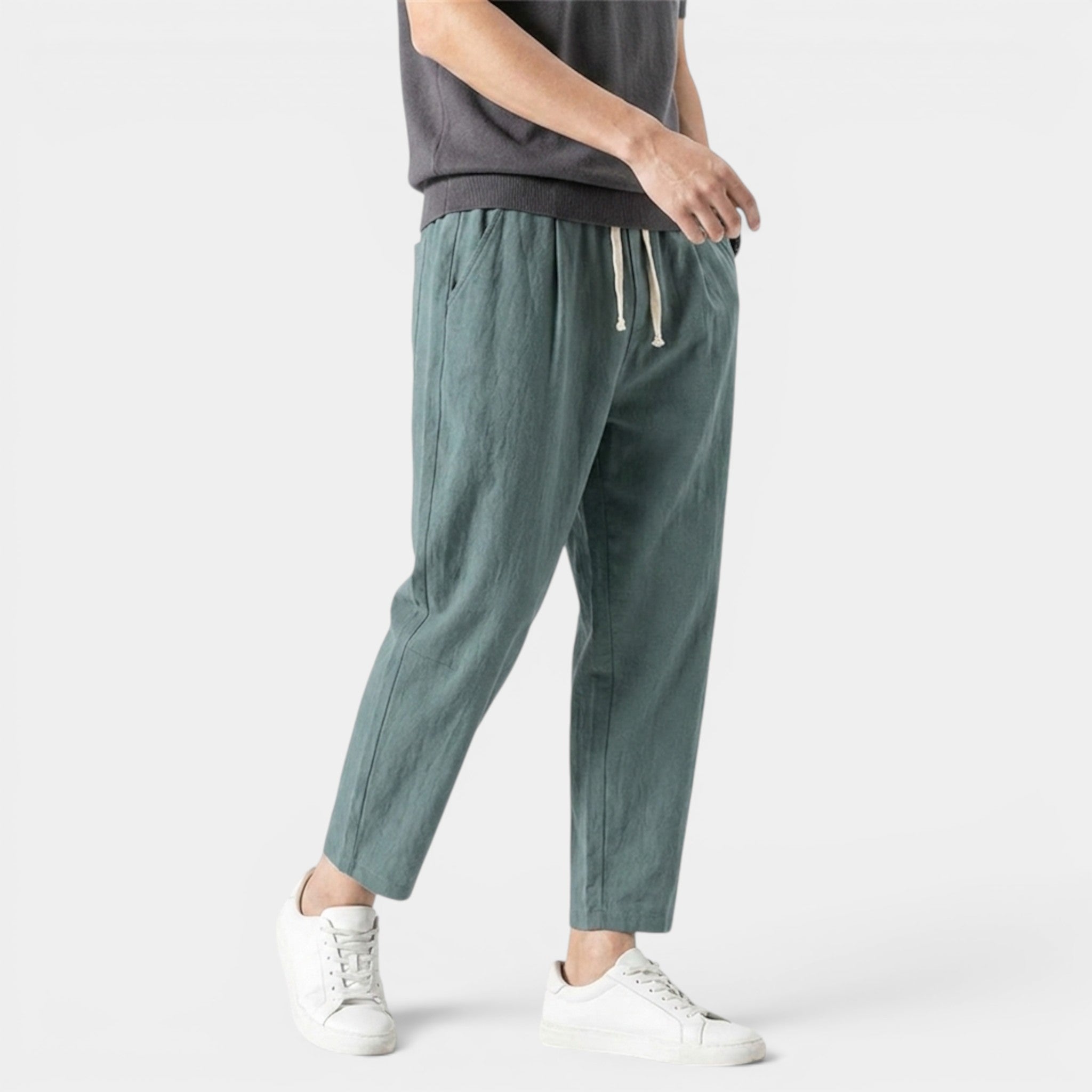 Armaxio | Men’s Casual Pants Cotton Linen Comfort Straight Leg Lightweight
