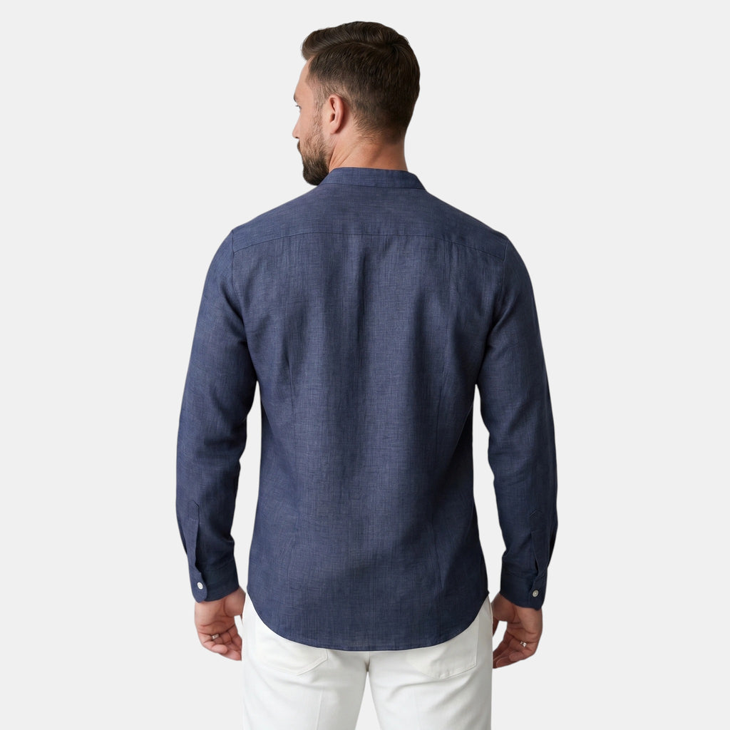 Armaxio | Men's Stand Collar Button Front Casual Shirt