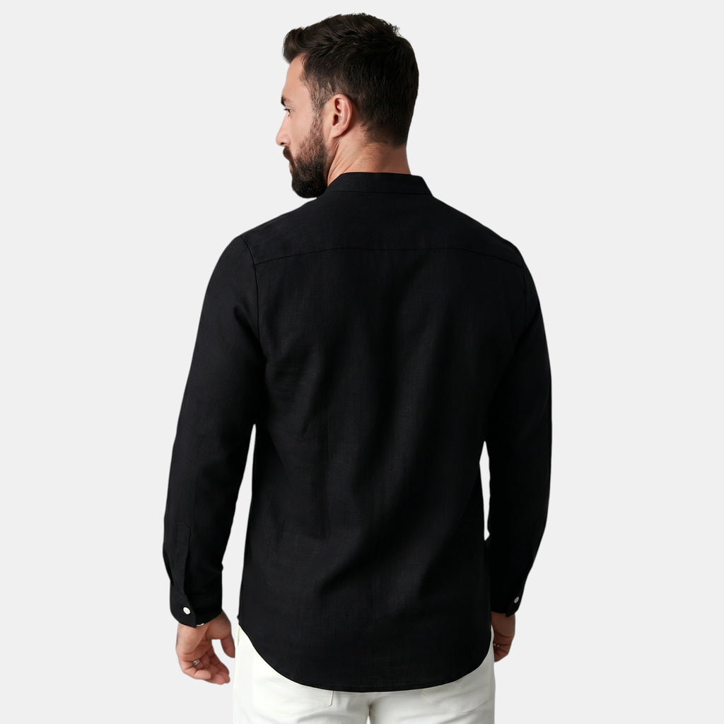 Armaxio | Men's Stand Collar Button Front Casual Shirt