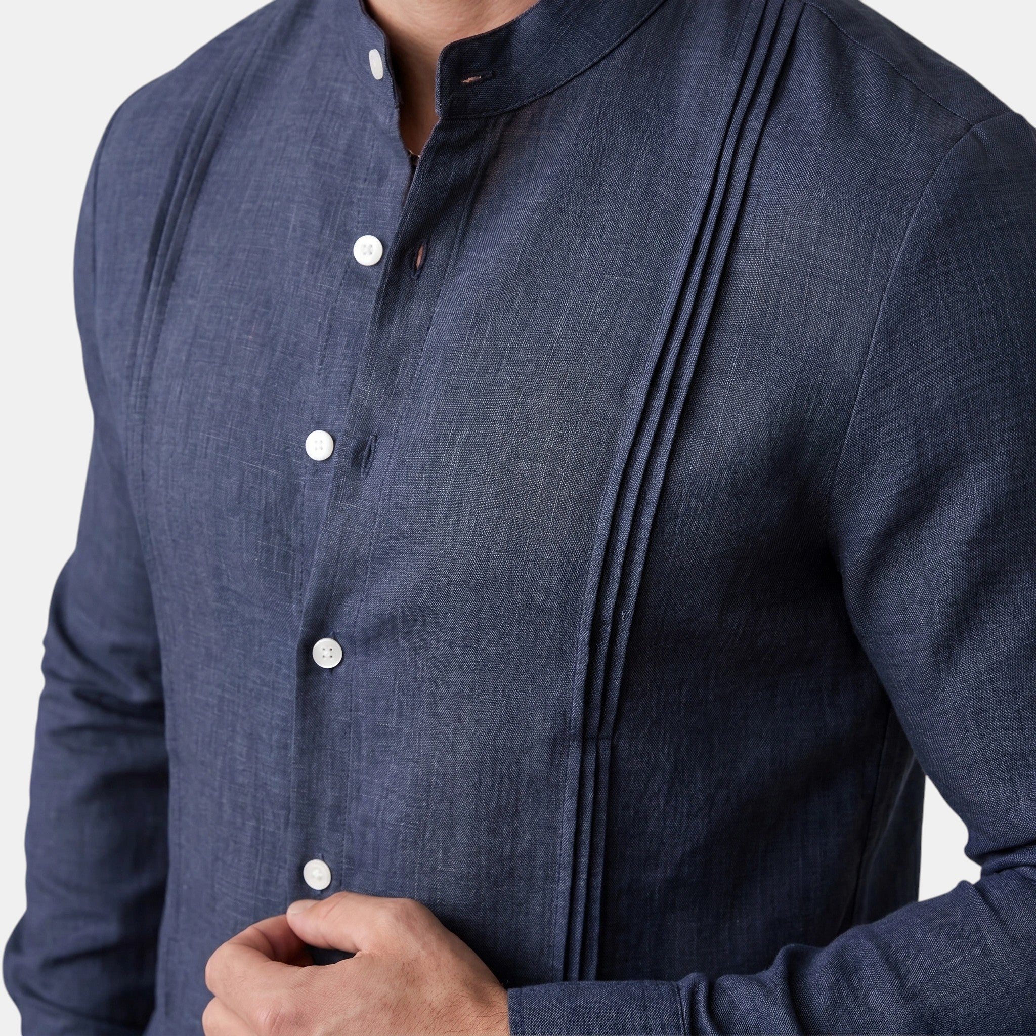 Armaxio | Men's Stand Collar Button Front Casual Shirt