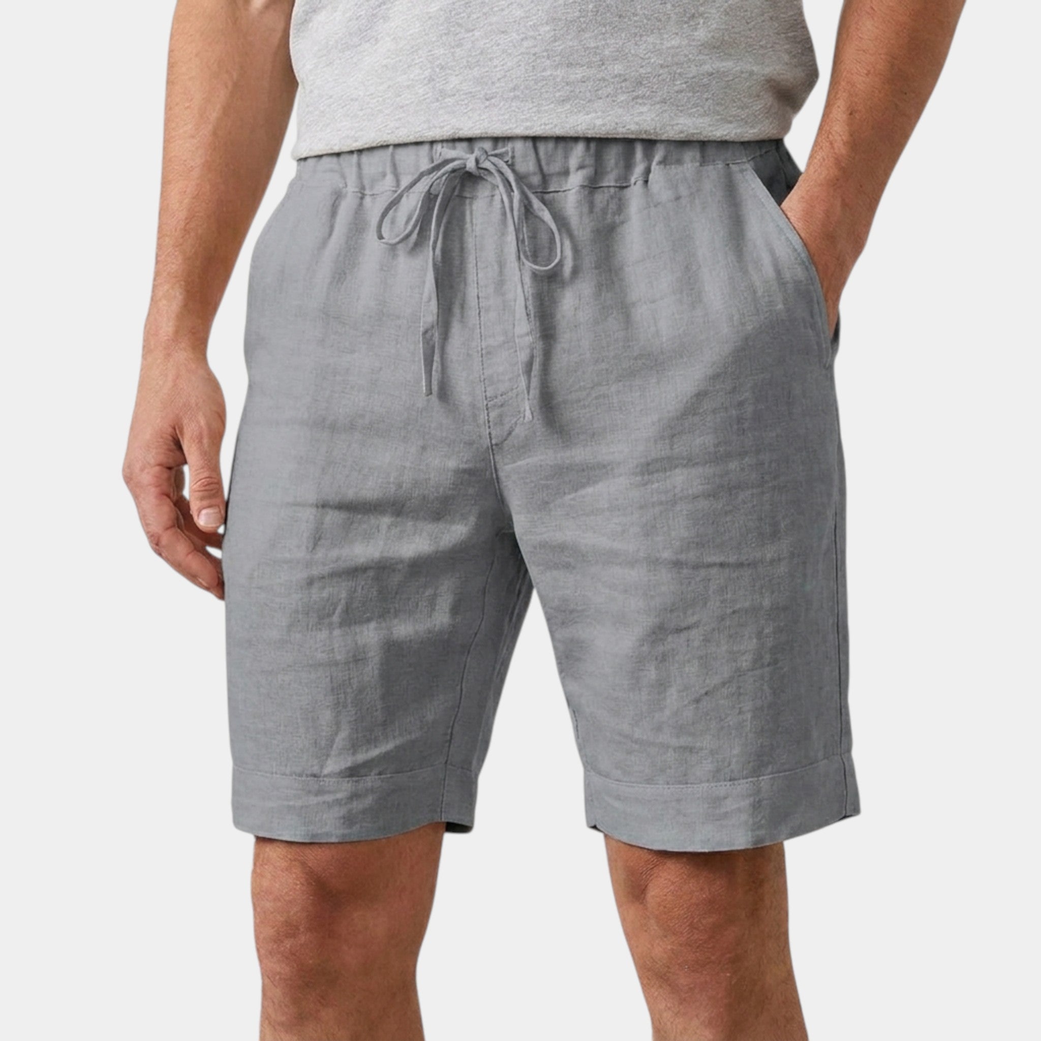 Armaxio | Men’s Cotton Linen Shorts Breathable Summer Casual