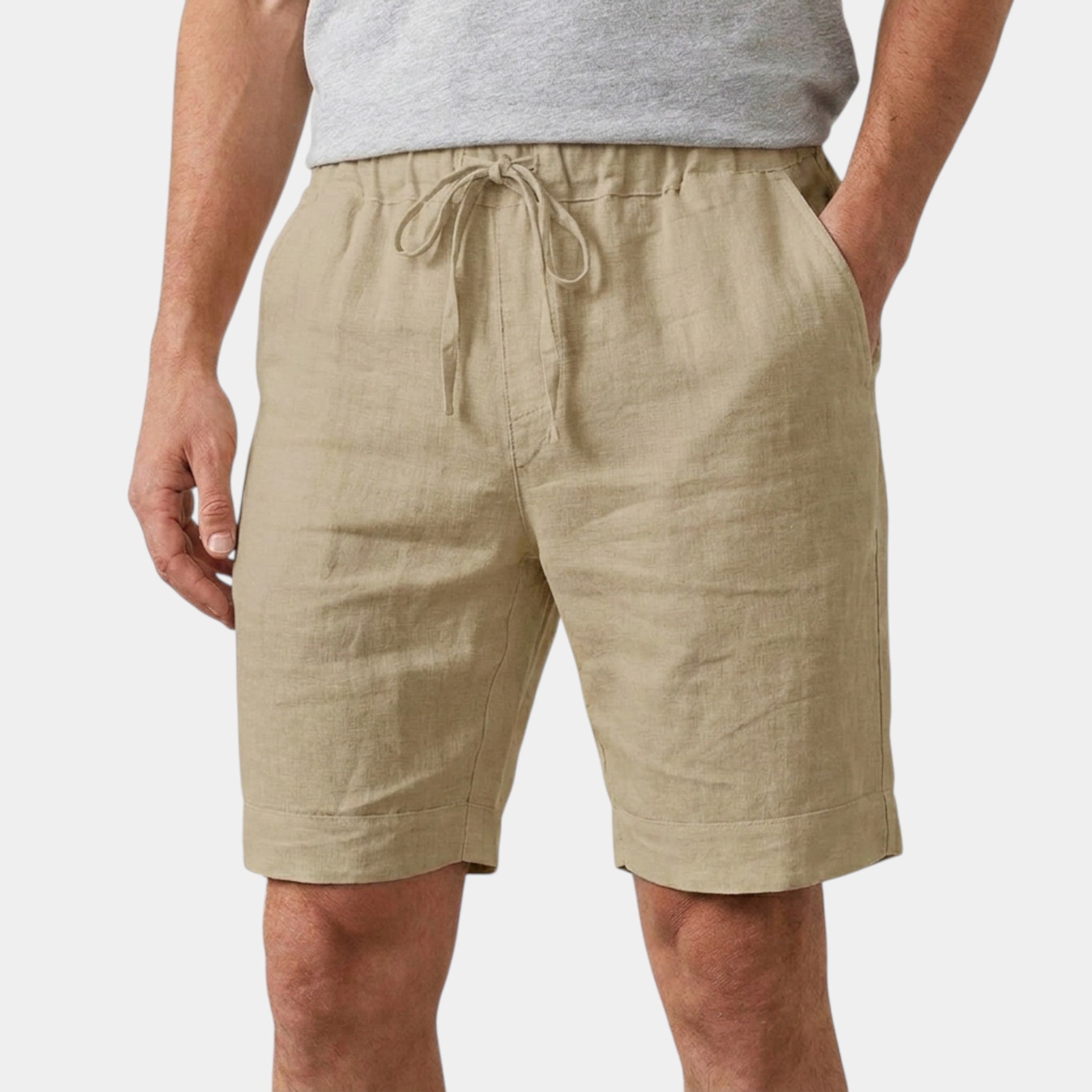 Armaxio | Men’s Cotton Linen Shorts Breathable Summer Casual