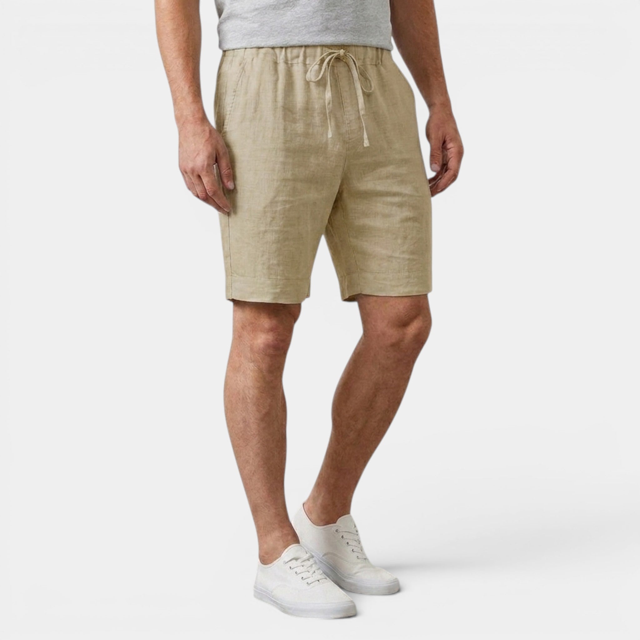 Armaxio | Men’s Cotton Linen Shorts Breathable Summer Casual