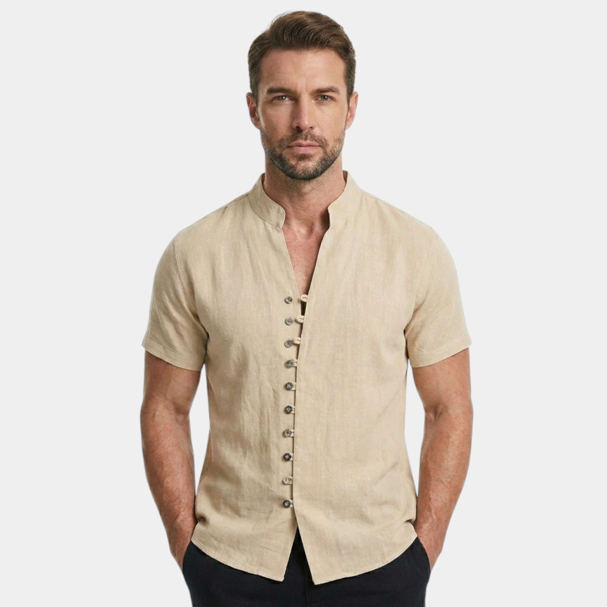 Armaxio | Short Sleeve Shirts For Men White Formal Shirt