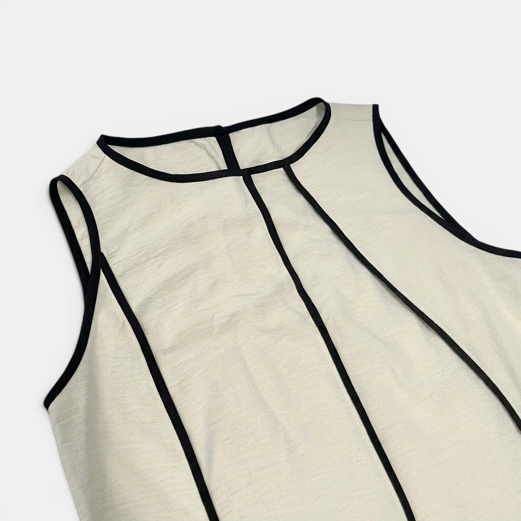Armaxio | Women’s Contrast Trim Maxi Dress Loose Fit Tank Dress
