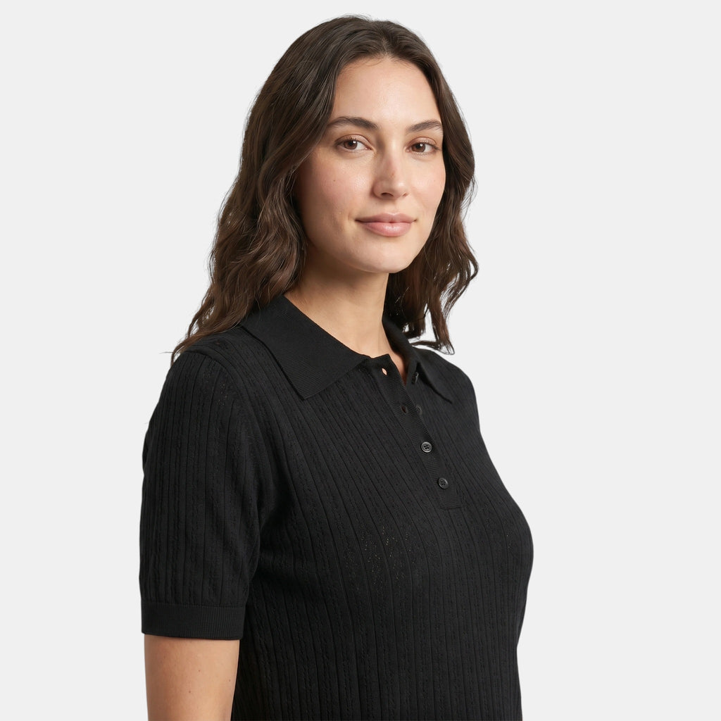 Armaxio | Women’s Knit Polo Top Short Sleeve Loose Fit Summer Shirt