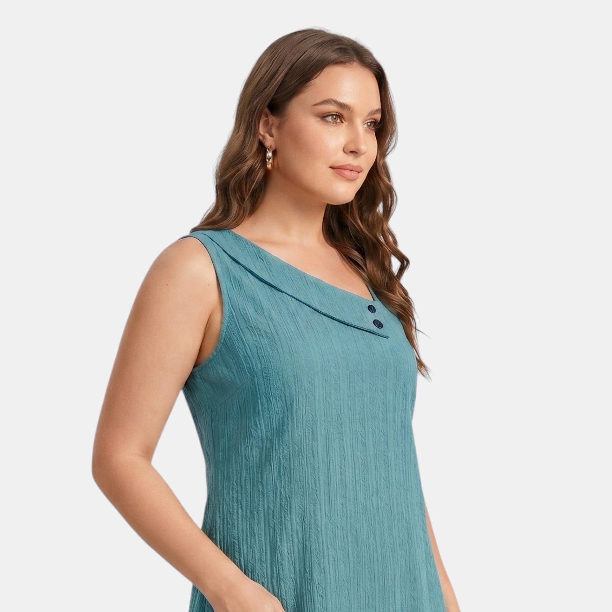 Armaxio | Women’s Sleeveless Mini Dress Asymmetric Neck A-Line Style