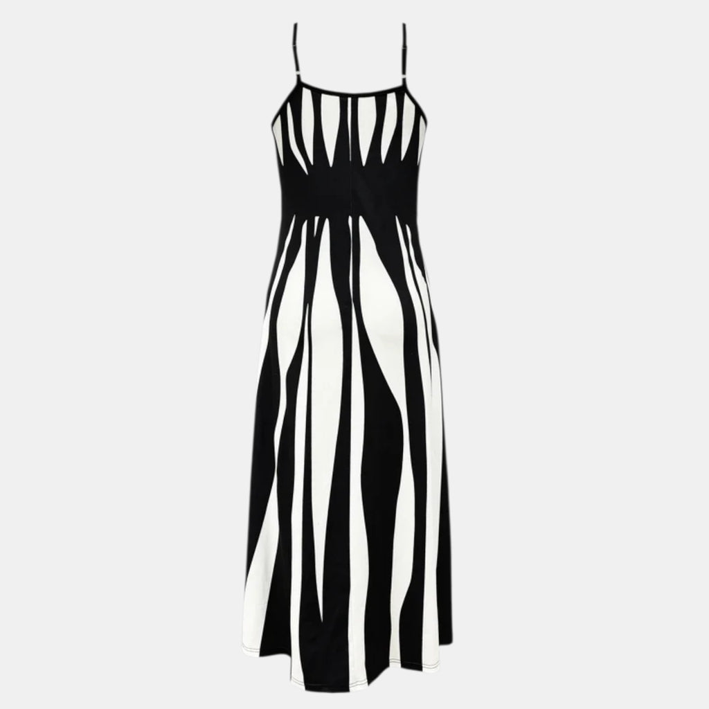 Armaxio | Women’s Striped Maxi Dress V-Neck Sleeveless Casual Style