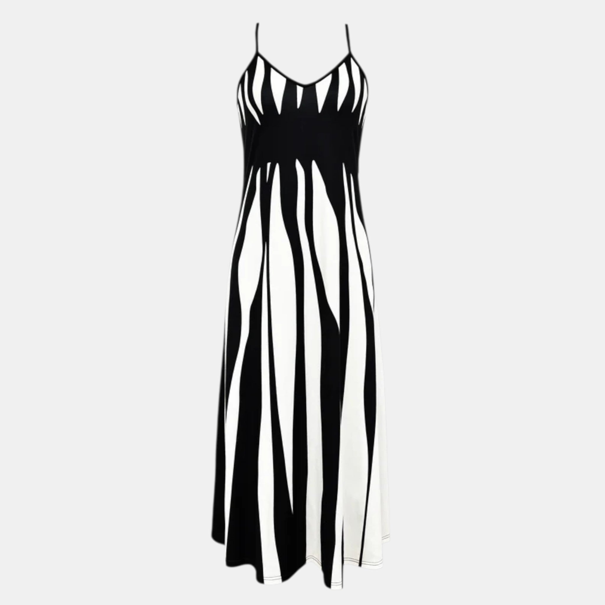 Armaxio | Women’s Striped Maxi Dress V-Neck Sleeveless Casual Style