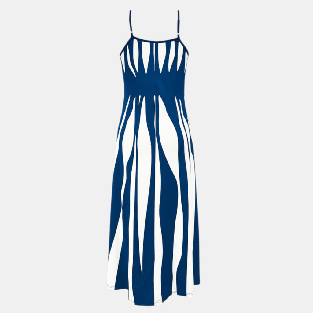 Armaxio | Women’s Striped Maxi Dress V-Neck Sleeveless Casual Style