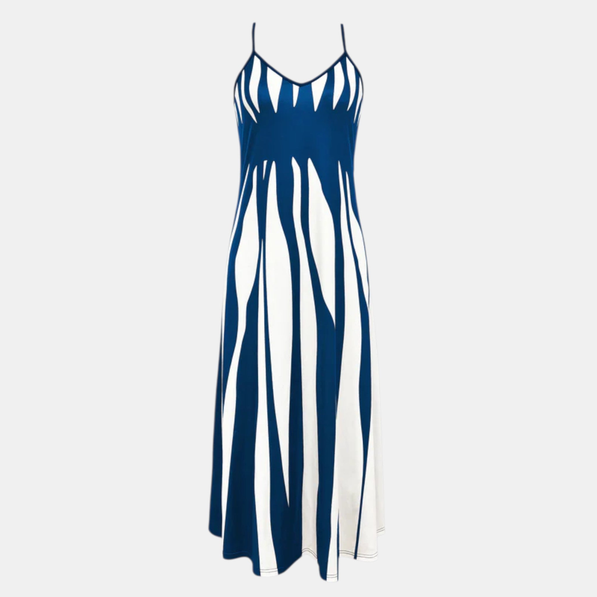 Armaxio | Women’s Striped Maxi Dress V-Neck Sleeveless Casual Style