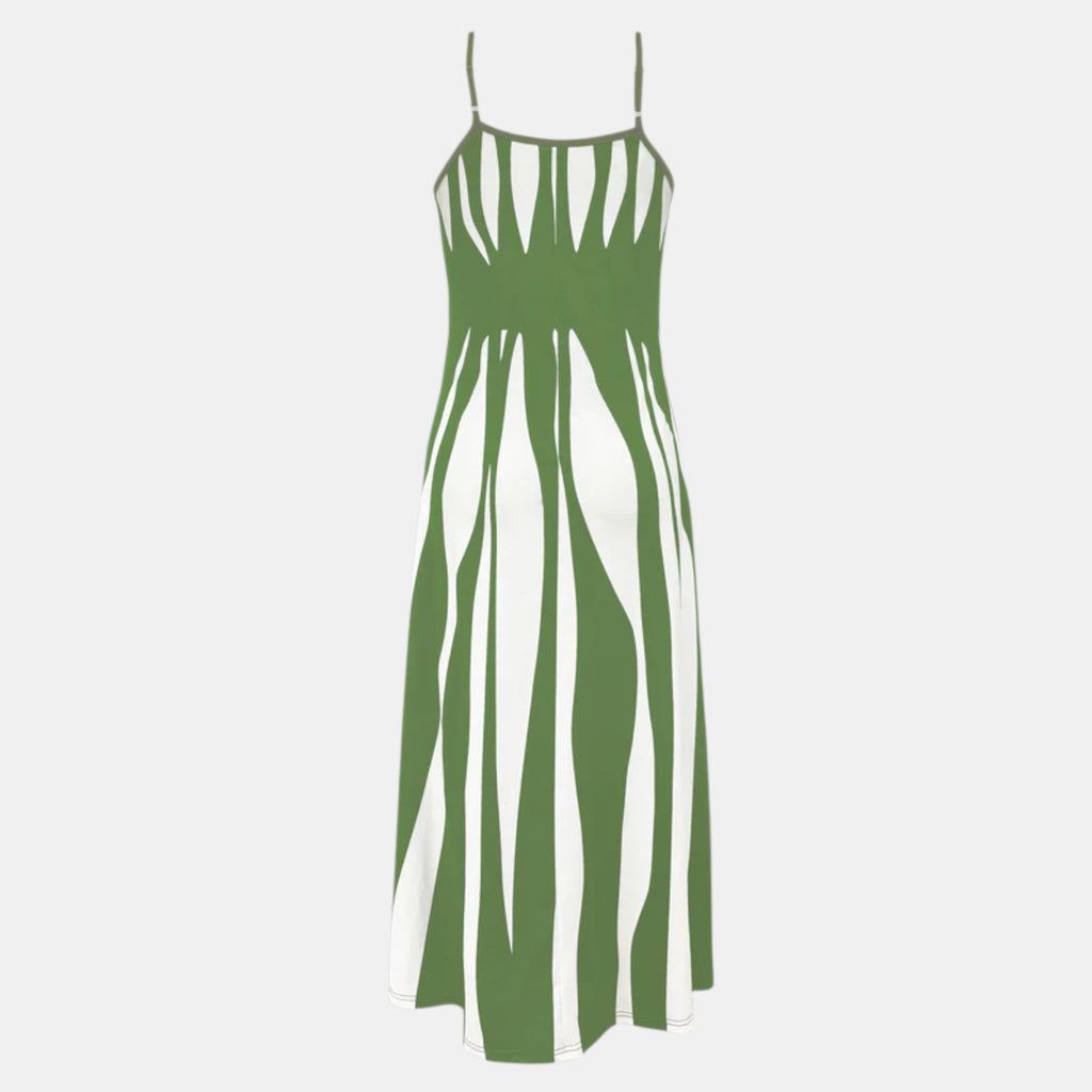 Armaxio | Women’s Striped Maxi Dress V-Neck Sleeveless Casual Style