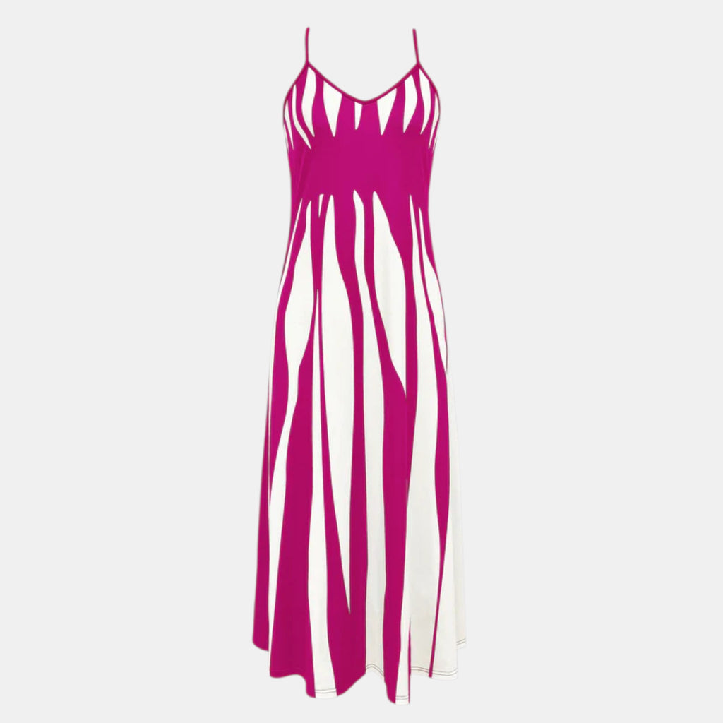 Armaxio | Women’s Striped Maxi Dress V-Neck Sleeveless Casual Style