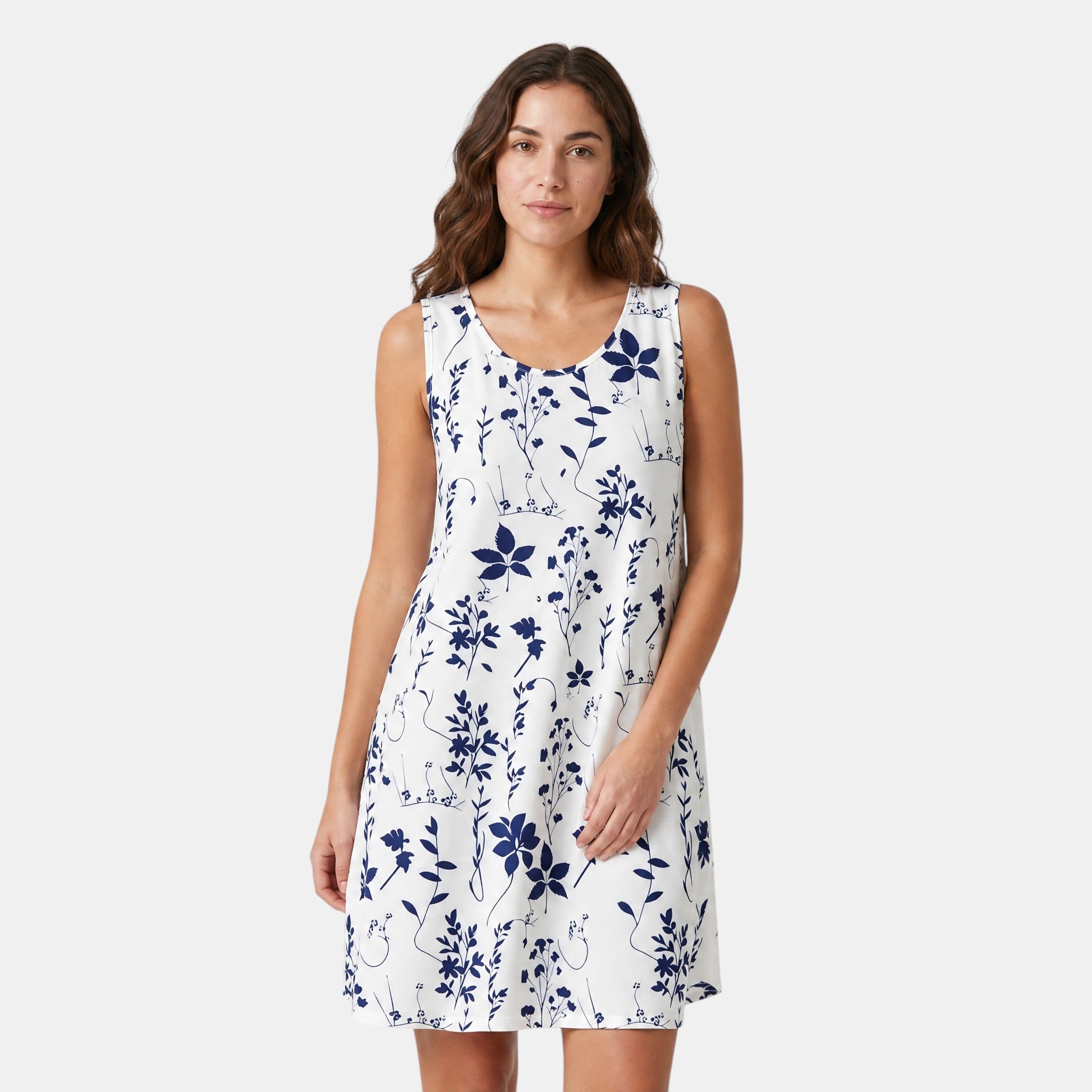 Armaxio | Women's Floral Sleeveless Midi Dress Casual Summer Crew Neck