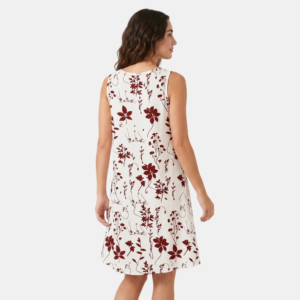 Armaxio | Women's Floral Sleeveless Midi Dress Casual Summer Crew Neck