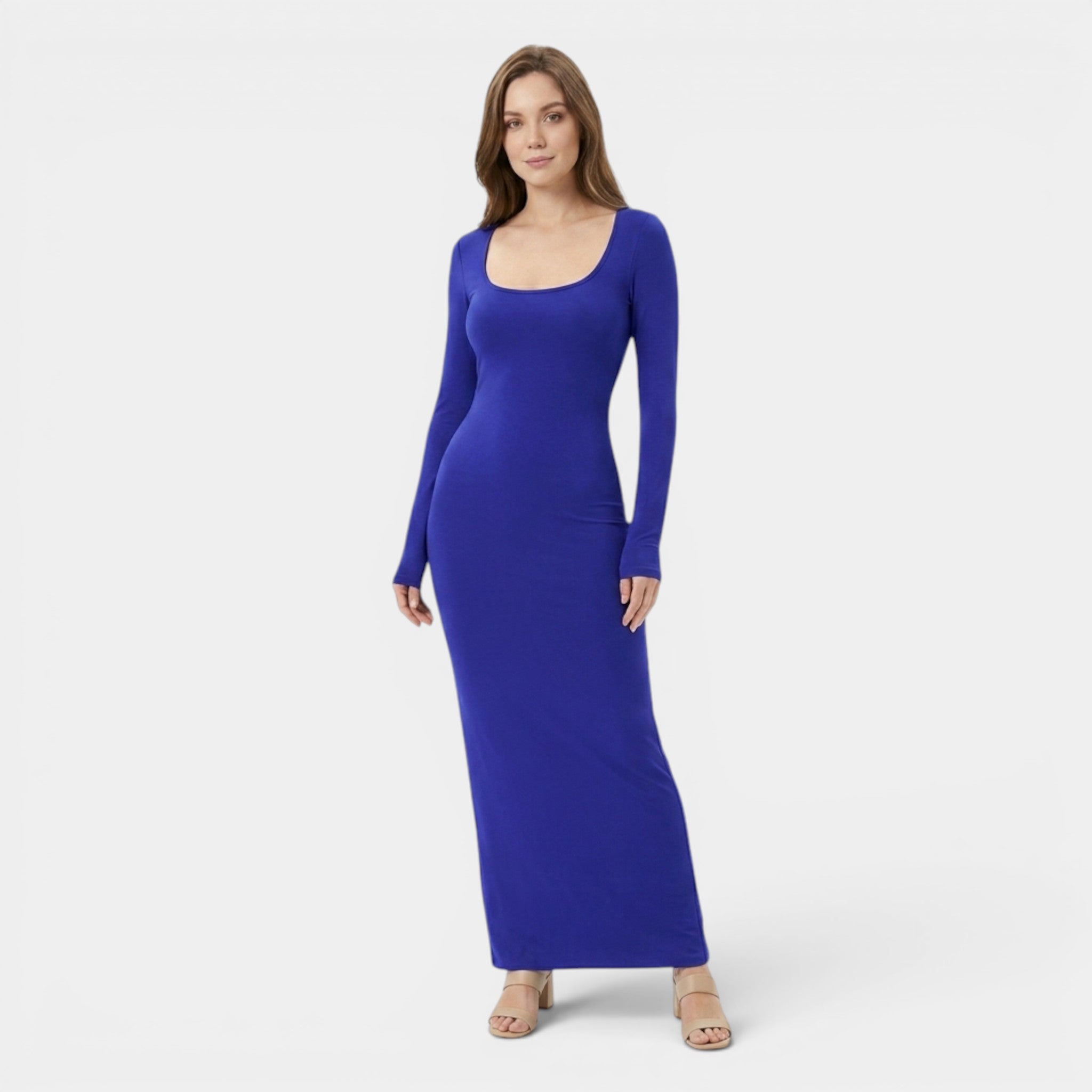 Armaxio | Women’s Dress Long Sleeve Bodycon Comfort Minimalist Maxi